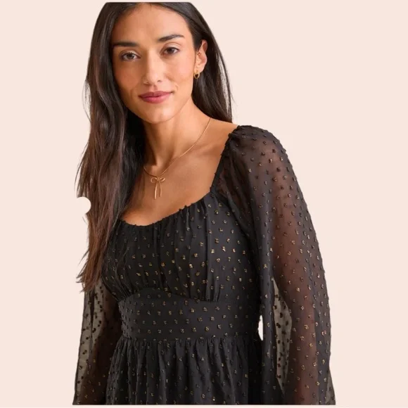 NWT Altar'd State Dekota Clip Dot Dress - Picture 2 of 7